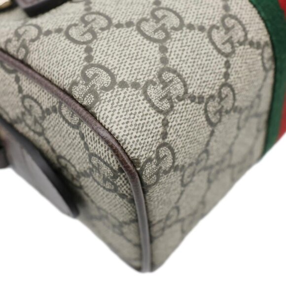 Gucci Ophidia Mini GG Supreme Canvas Boston Shoulder Bag Beige 838478 - Picture 8 of 13